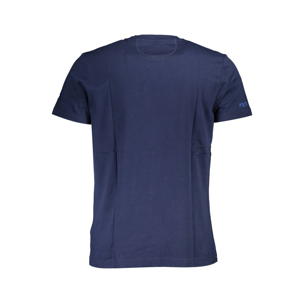 La Martina Blue Cotton Men T-Shirt - ClickThatClicks 