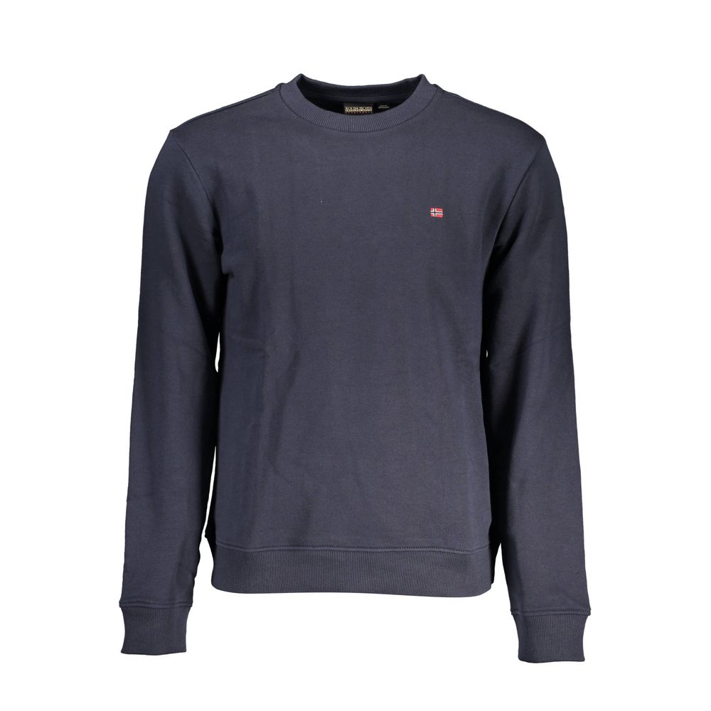 Napapijri Blu Cotton Men Sweatshirt - ClickThatClicks 