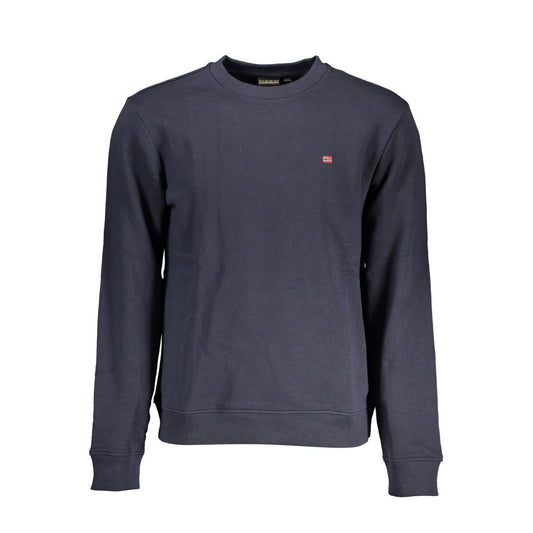 Napapijri Blu Cotton Men Sweatshirt - ClickThatClicks 