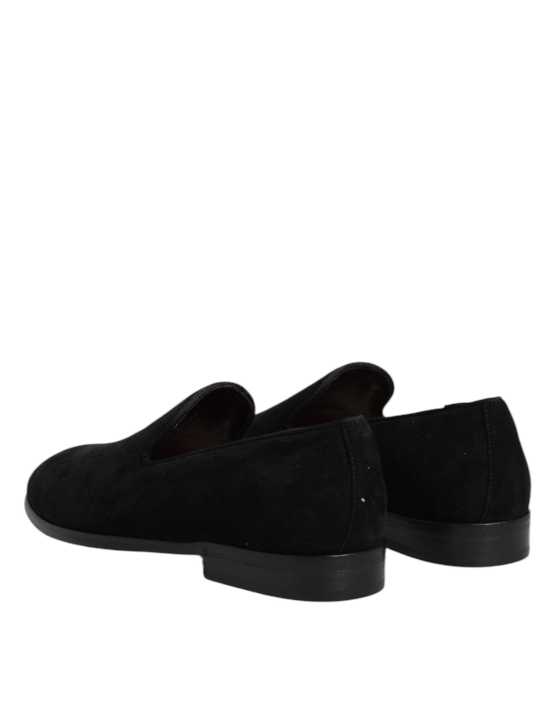 Dolce & Gabbana Black Suede Slip On Loafers Formal Shoes - ClickThatClicks 