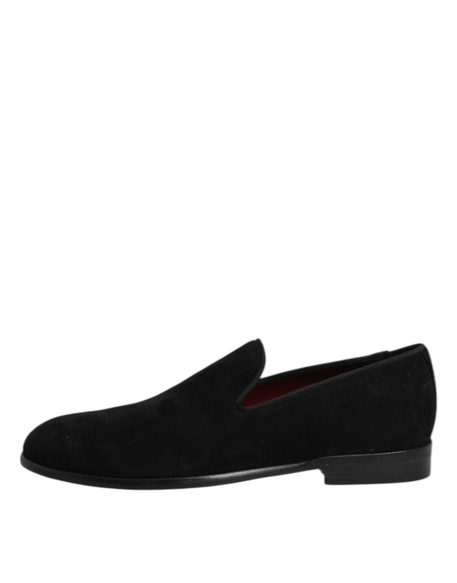 Dolce & Gabbana Black Suede Slip On Loafers Formal Shoes - ClickThatClicks 