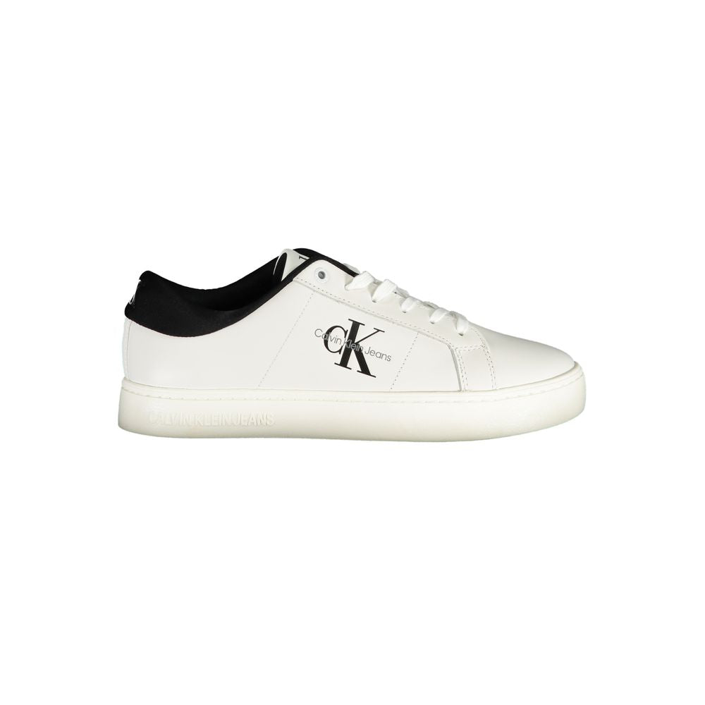 Calvin Klein Bianco Polyurethane Men Sneaker - ClickThatClicks 