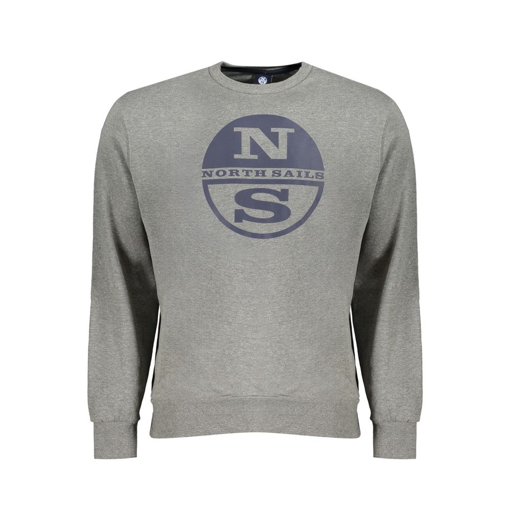 North Sails Grigio Cotton Men Sweatshirt - ClickThatClicks 