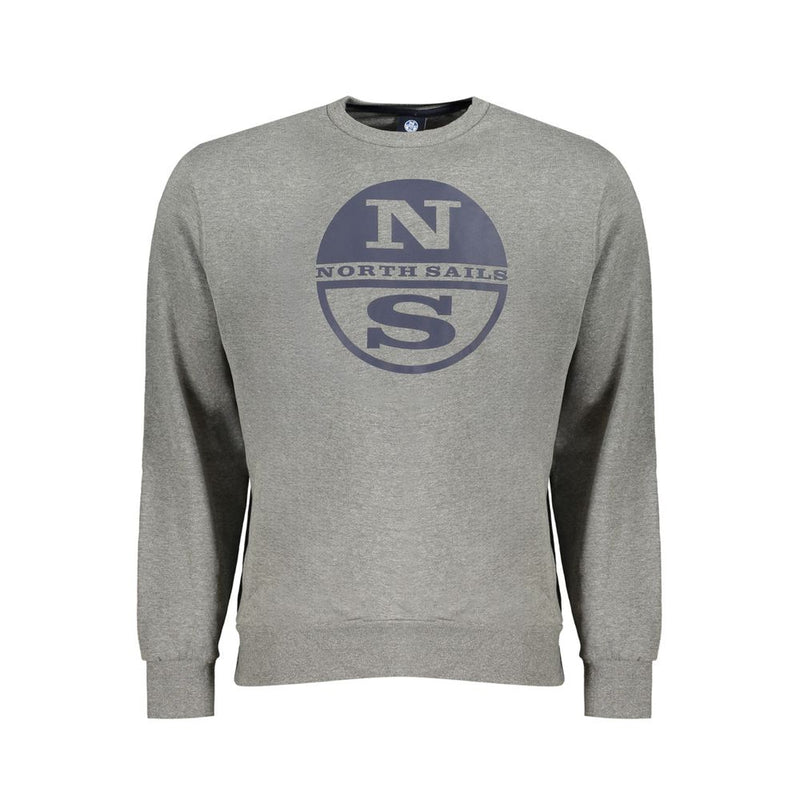 North Sails Gray Cotton Men Sweater