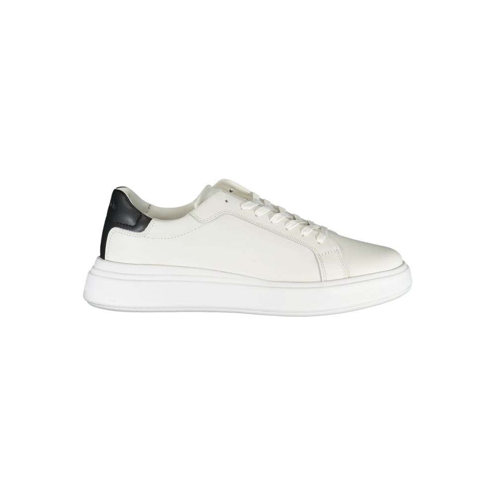 Calvin Klein Sleek White Sneakers with Contrast Accents - ClickThatClicks 