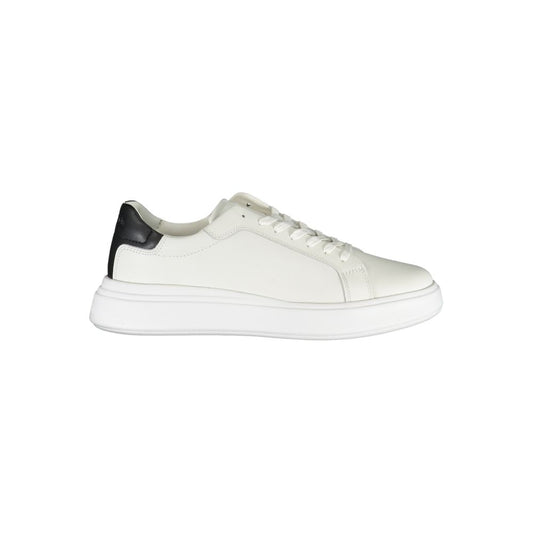 Calvin Klein Sleek White Sneakers with Contrast Accents - ClickThatClicks 