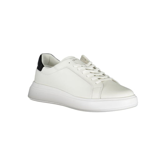 Calvin Klein Sleek White Sneakers with Contrast Accents - ClickThatClicks 