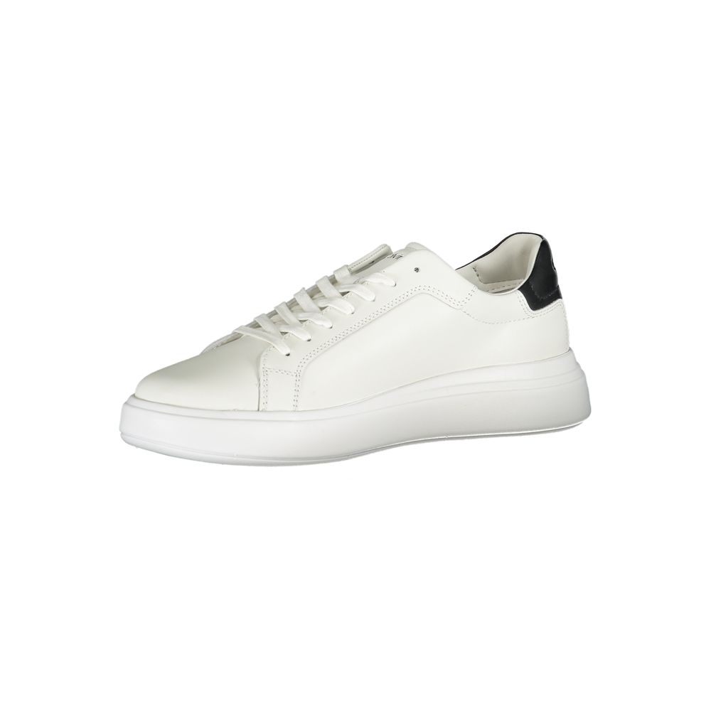 Calvin Klein Sleek White Sneakers with Contrast Accents - ClickThatClicks 