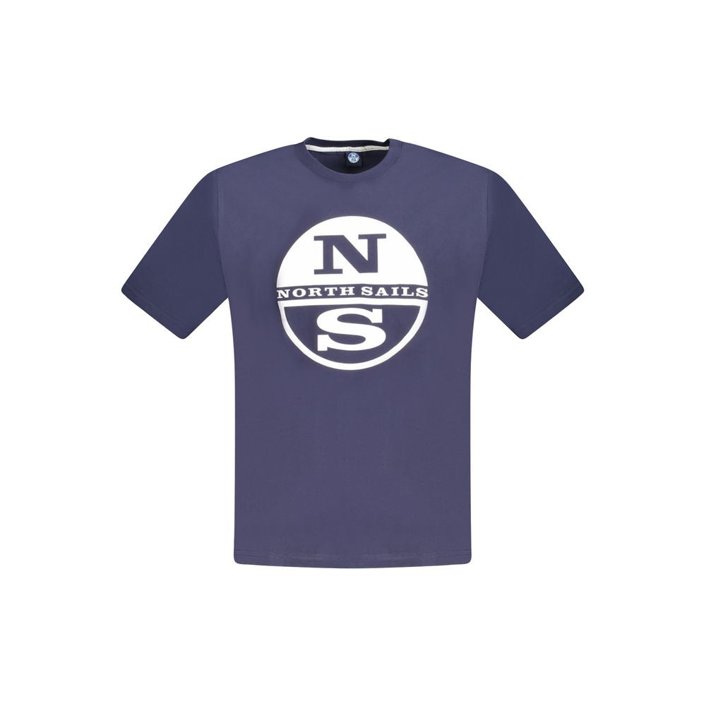 North Sails Blue Cotton Men T-Shirt - ClickThatClicks 