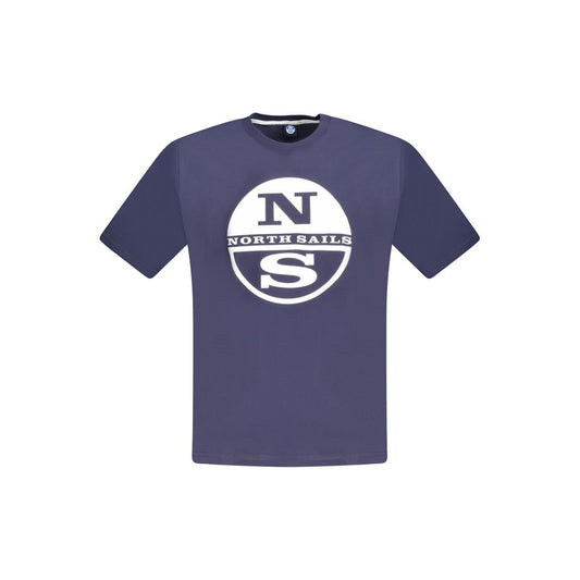 North Sails Blue Cotton Men T-Shirt - ClickThatClicks 