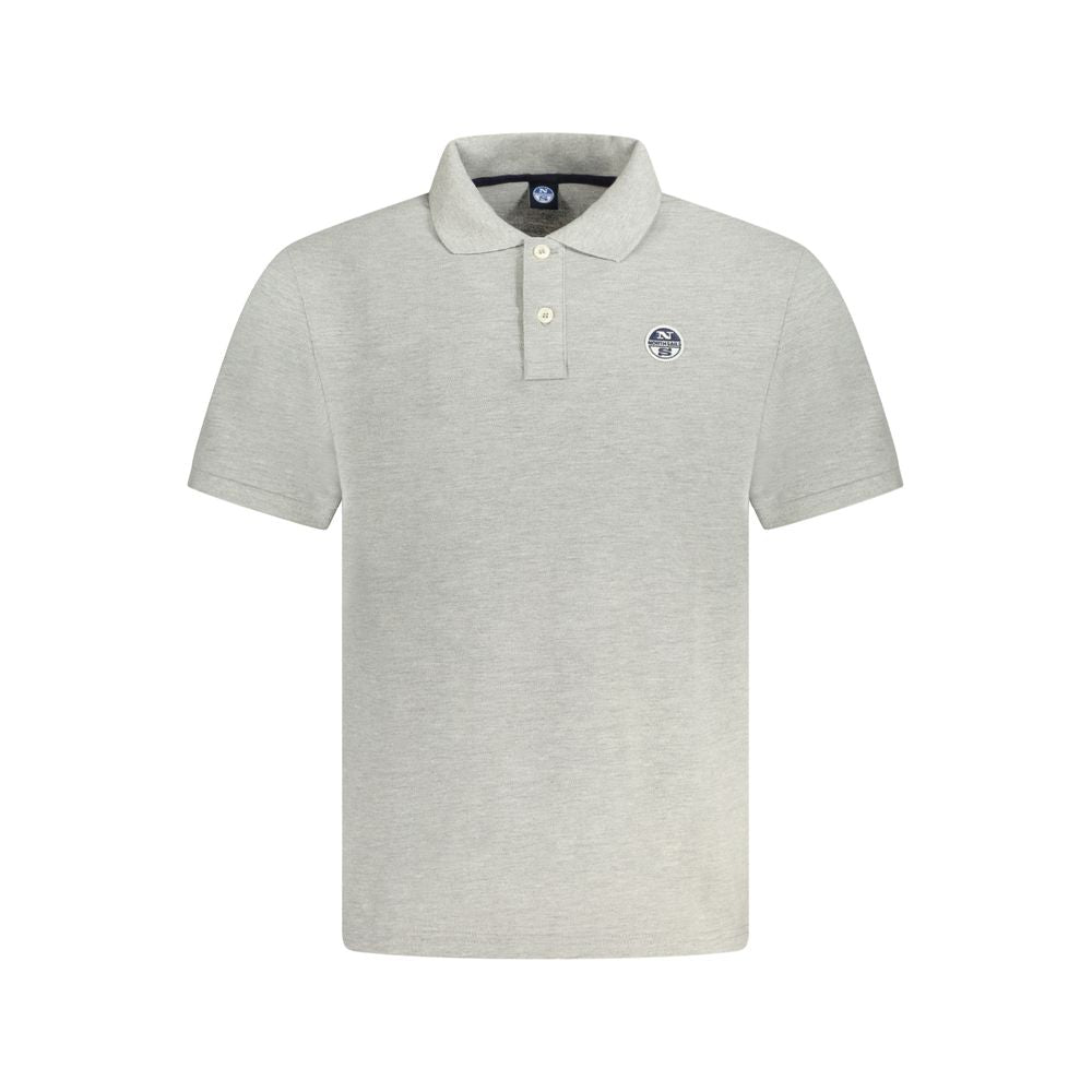 North Sails Grigio Cotton Men Polo - ClickThatClicks 