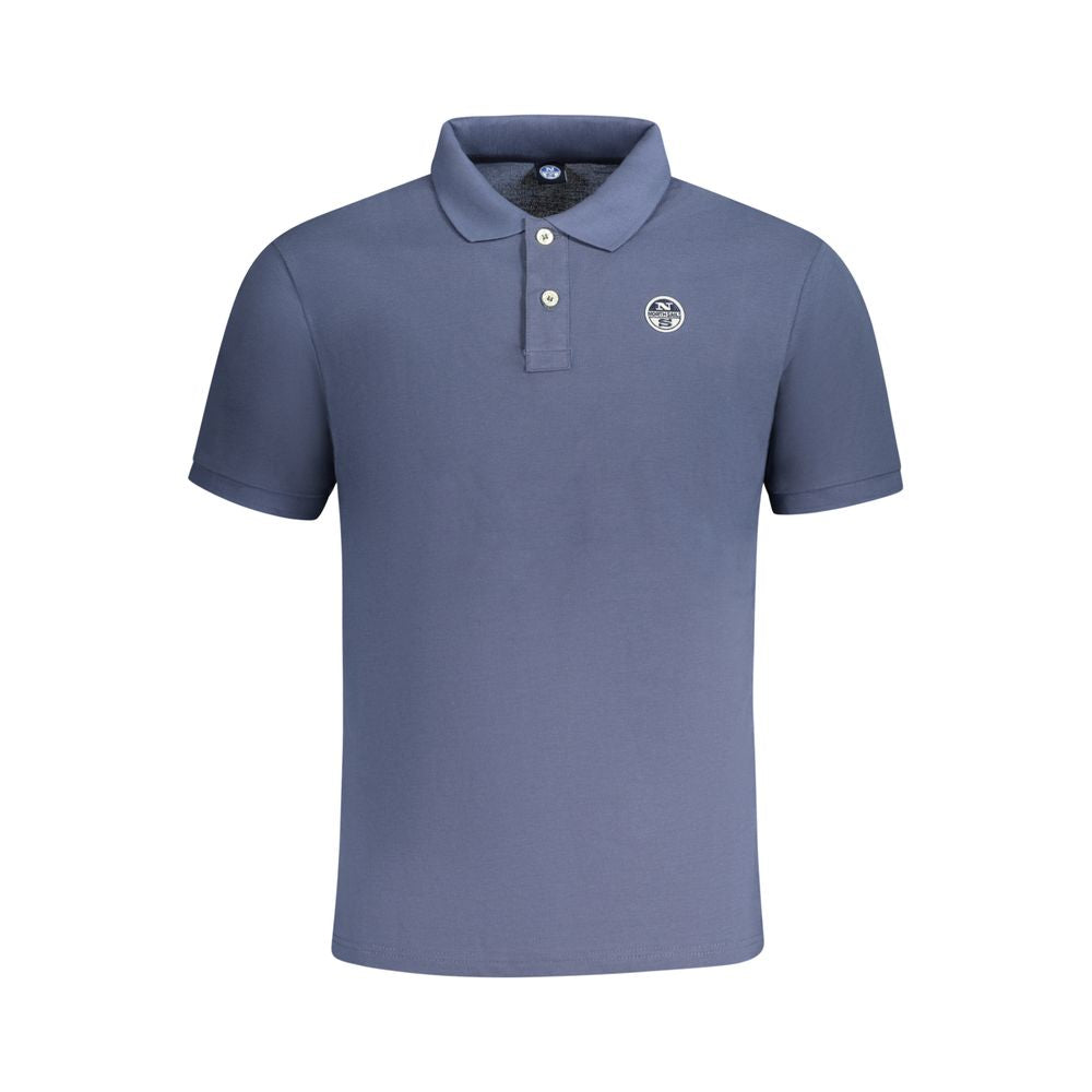 North Sails Blue Cotton Men Polo Shirt - ClickThatClicks 