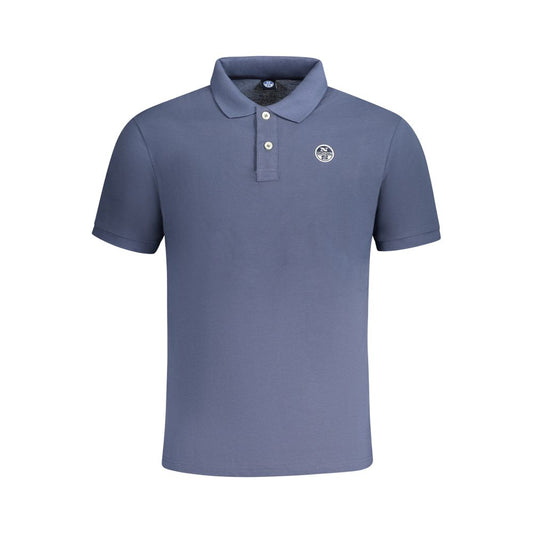 North Sails Blue Cotton Men Polo Shirt - ClickThatClicks 