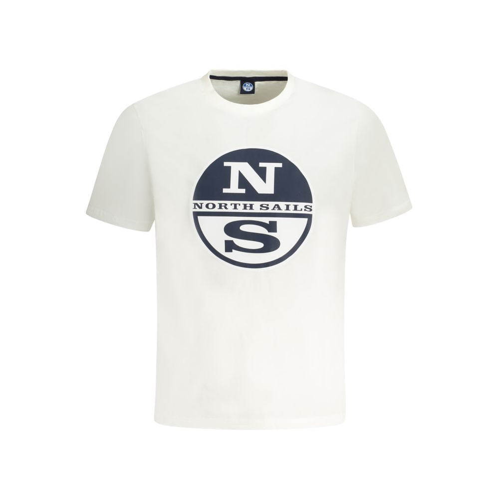 North Sails White Cotton Men T-Shirt - ClickThatClicks 