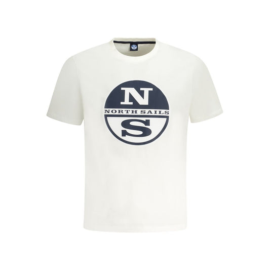 North Sails White Cotton Men T-Shirt - ClickThatClicks 
