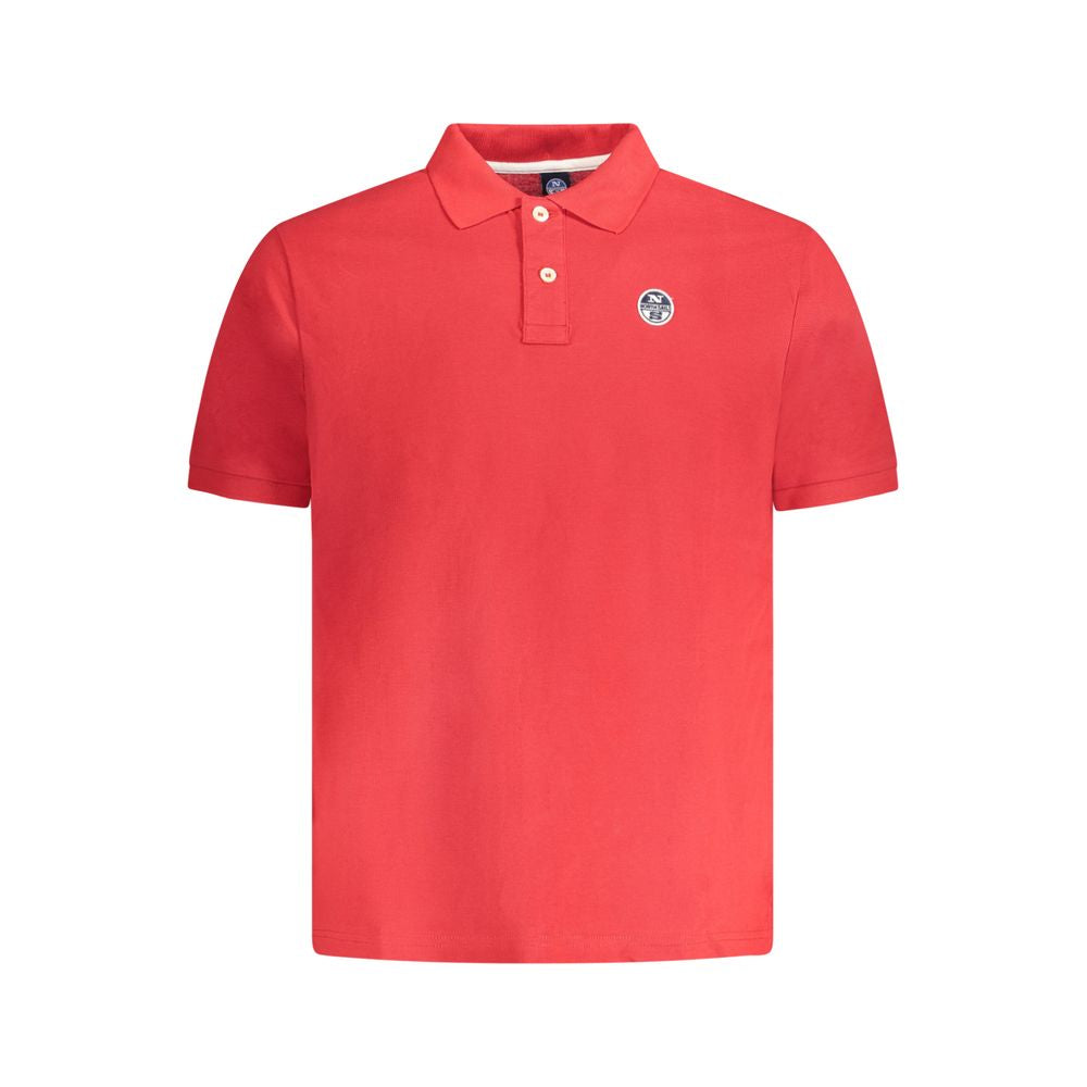 North Sails Red Cotton Men Polo - ClickThatClicks 