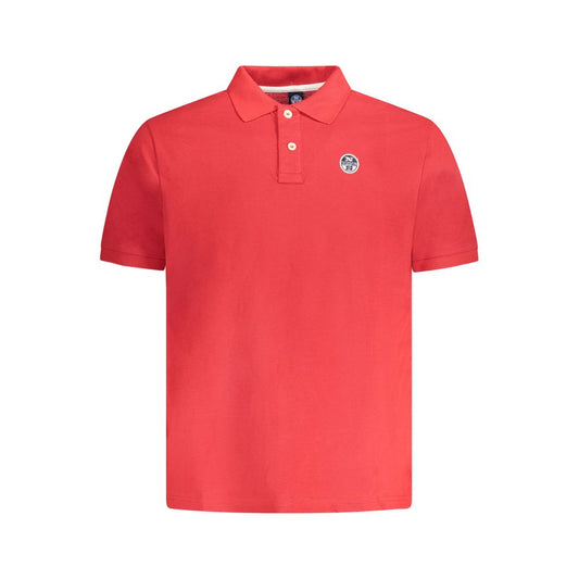 North Sails Red Cotton Men Polo - ClickThatClicks 