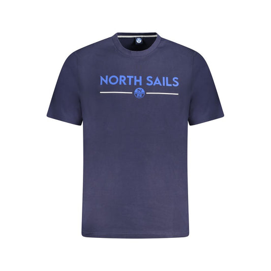 North Sails Blue Cotton Men T-Shirt - ClickThatClicks 