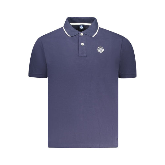 North Sails Blue Cotton Men Polo - ClickThatClicks 