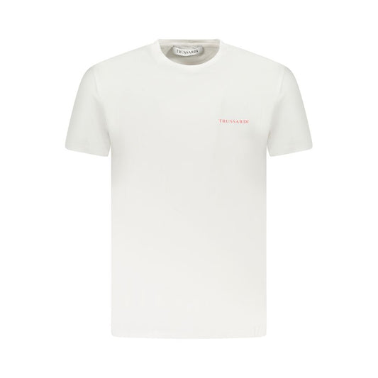 Trussardi White Cotton Men's T-Shirt - ClickThatClicks 