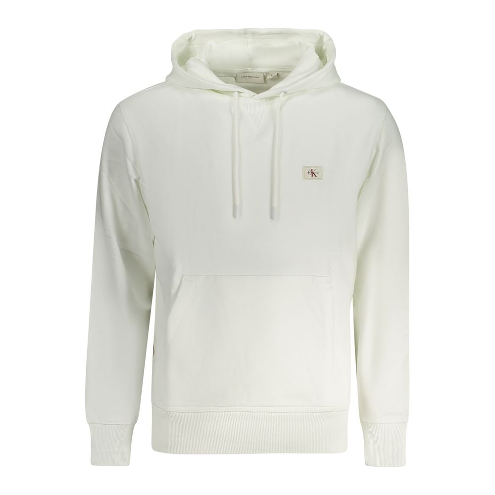 Calvin Klein White Cotton Men's Hooded Sweatshirt - ClickThatClicks 