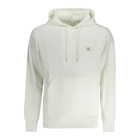 Calvin Klein White Cotton Men's Hooded Sweatshirt - ClickThatClicks 