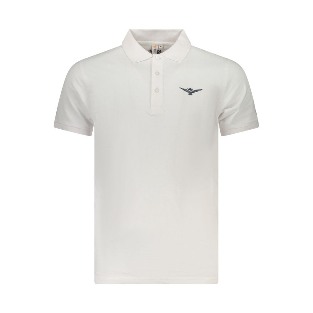Accademia Militare White Cotton Men's Polo Shirt - ClickThatClicks 