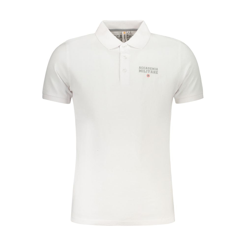 Accademia Militare Bianco Cotton Men Polo - ClickThatClicks 