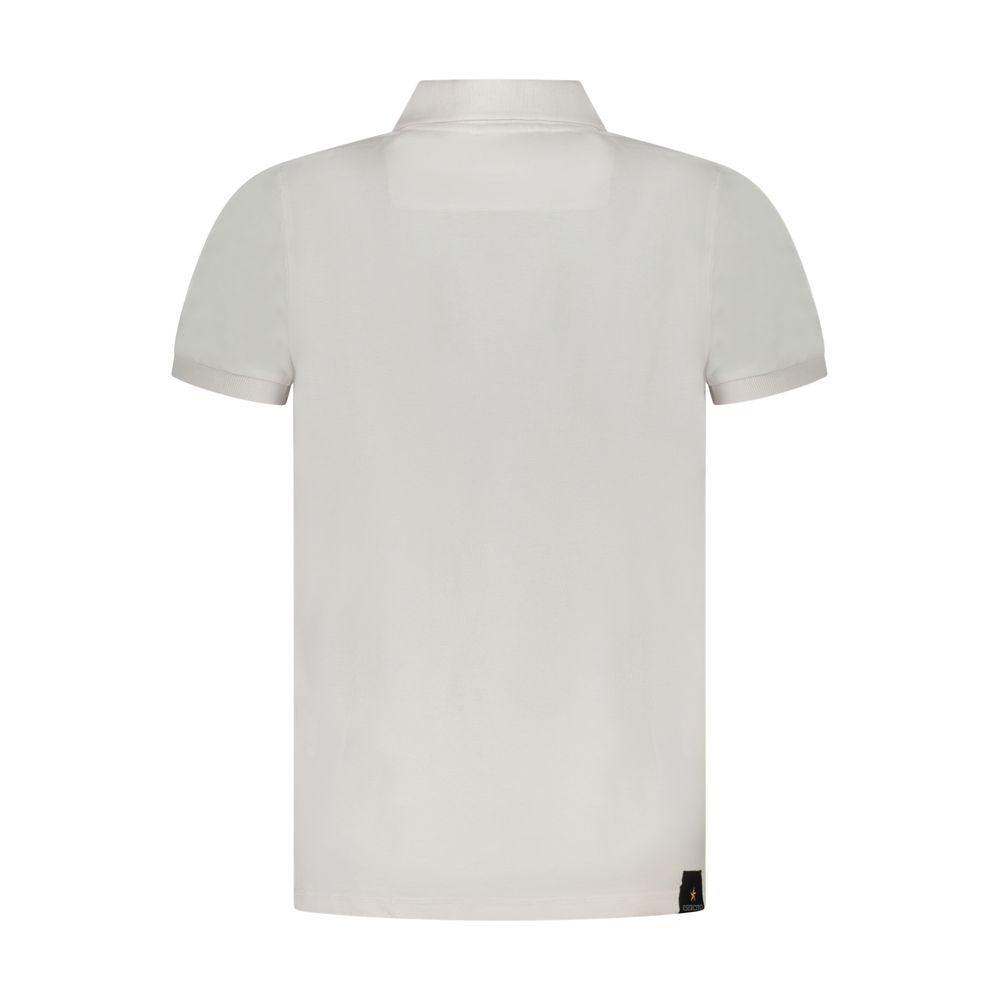 Accademia Militare Bianco Cotton Male Polo Shirt - ClickThatClicks 