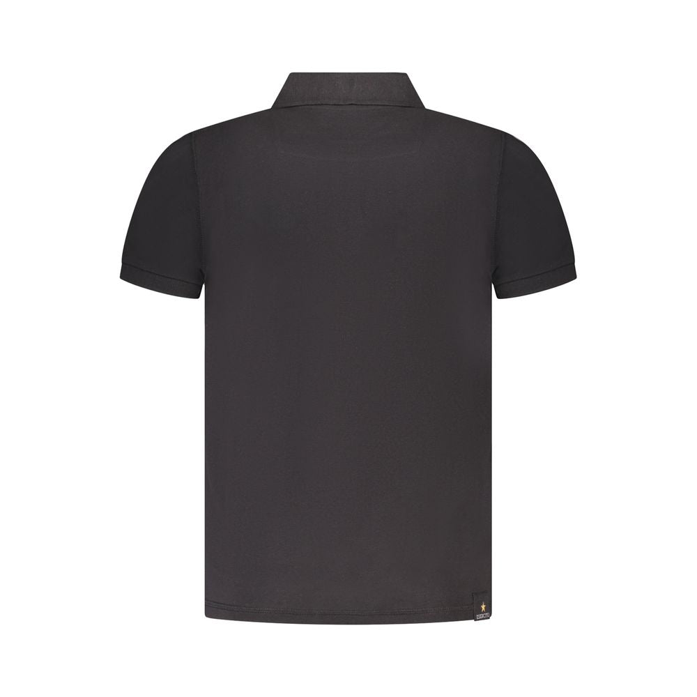 Accademia Militare Black Cotton Men Polo - ClickThatClicks 