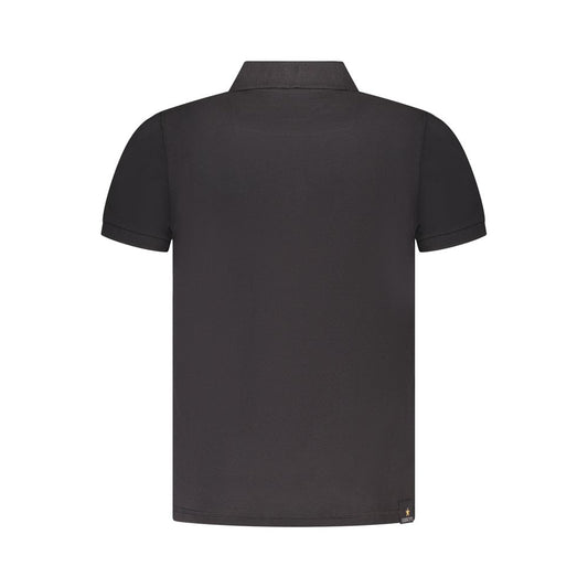 Accademia Militare Black Cotton Men Polo - ClickThatClicks 