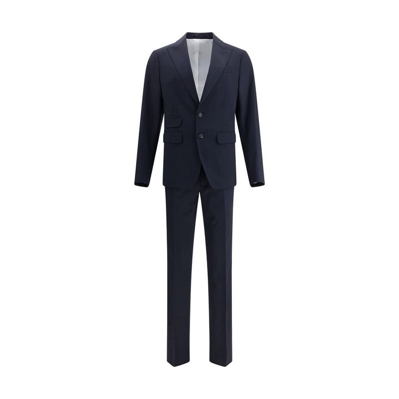 Dsquared² Black Fleece Wool Two-Piece Suit