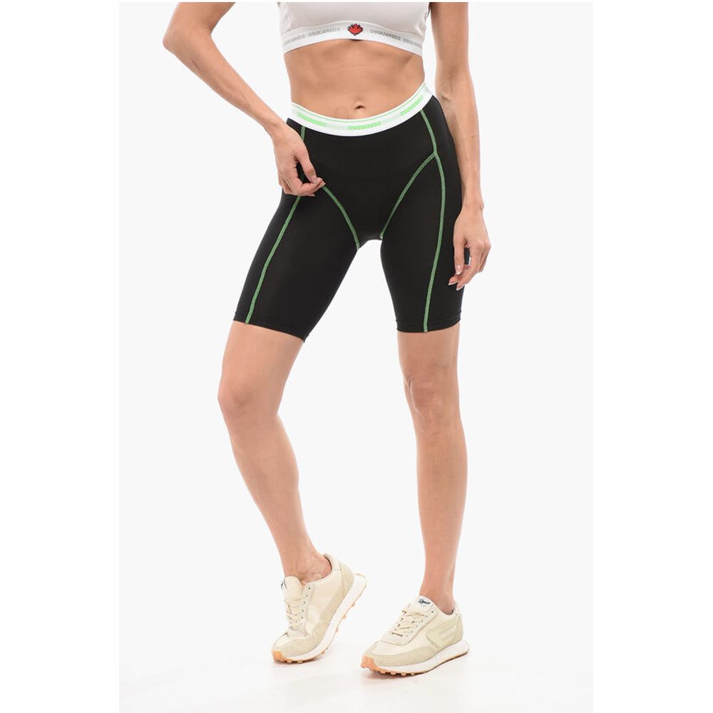 Dsquared² Underwear Biker Leggings with Visible Stitchings