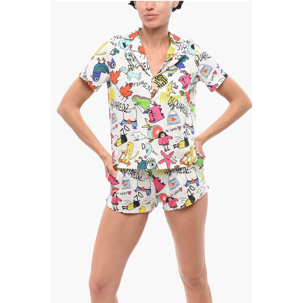 Dsquared² Printed Cotton Pijama Shirt