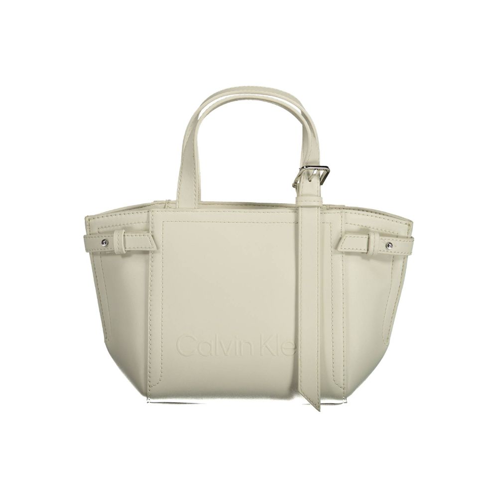 Calvin Klein Bianco Polyester Women Handbag - ClickThatClicks 