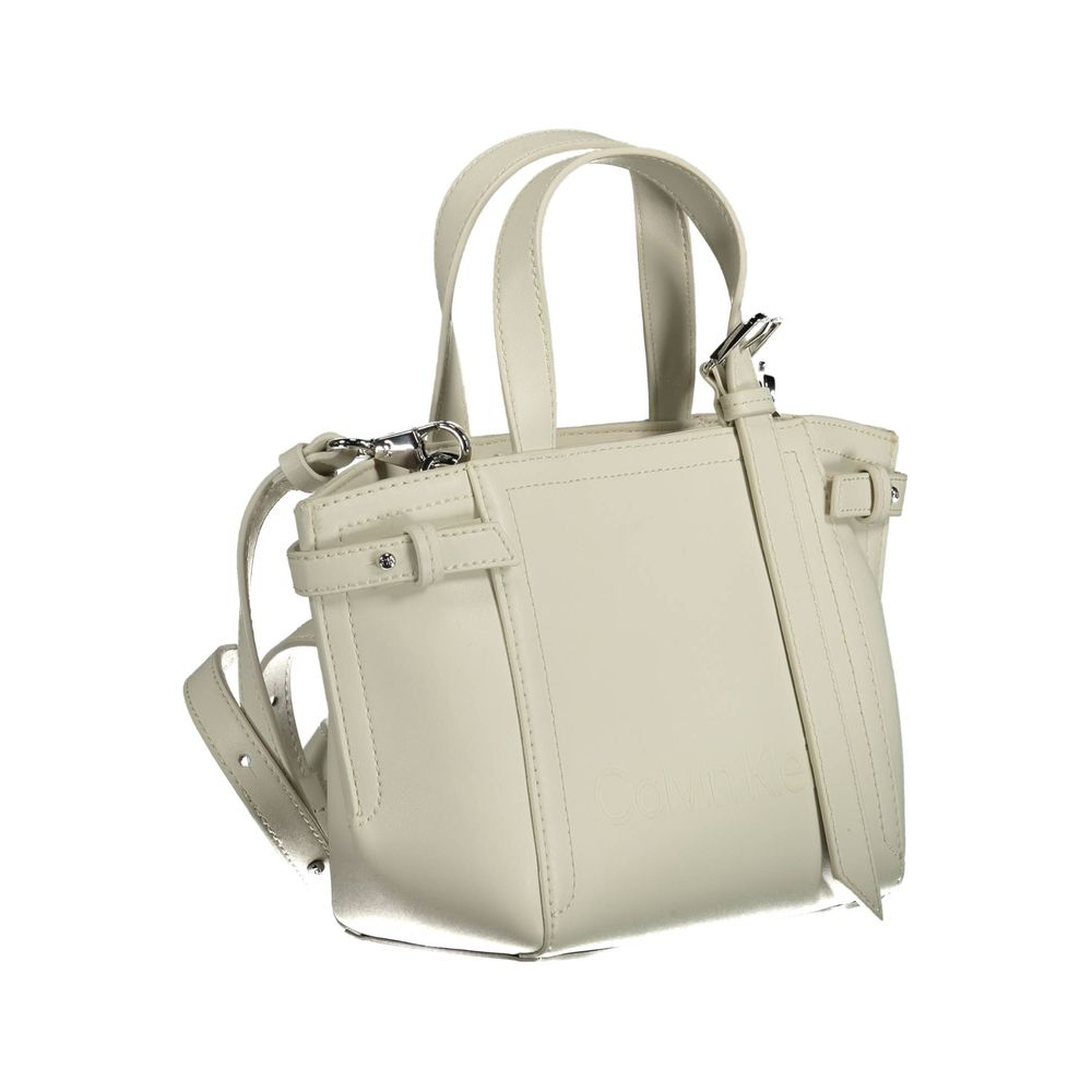Calvin Klein Bianco Polyester Women Handbag - ClickThatClicks 