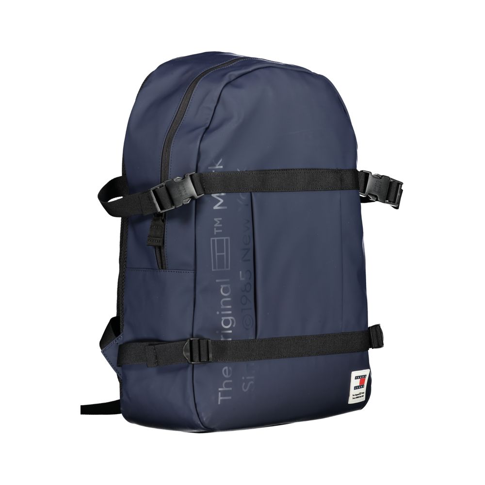 Tommy Hilfiger Blue Polyurethane Men Backpack - ClickThatClicks 