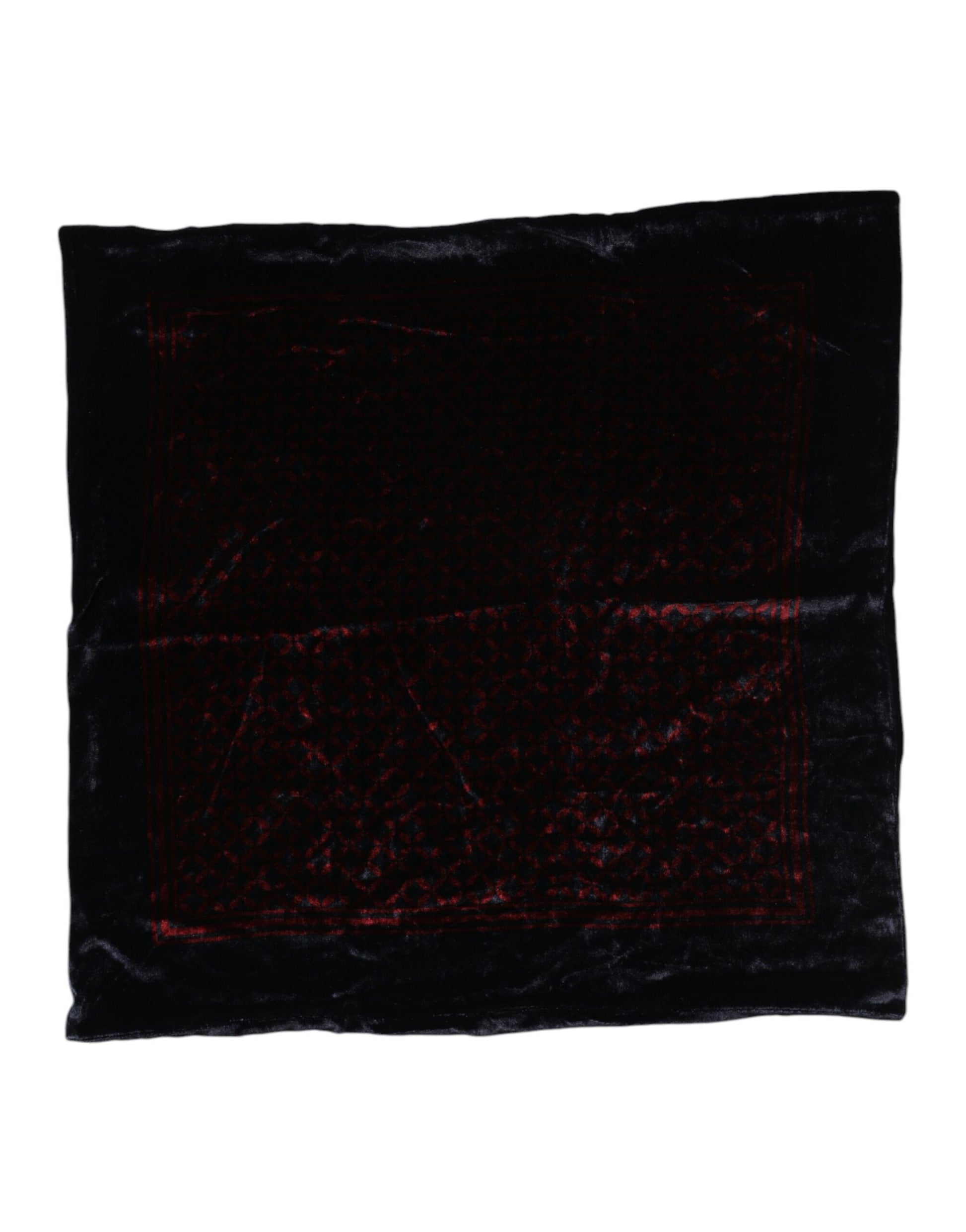 Dolce & Gabbana Black Red Viscose Square Men Foulard Scarf - ClickThatClicks 