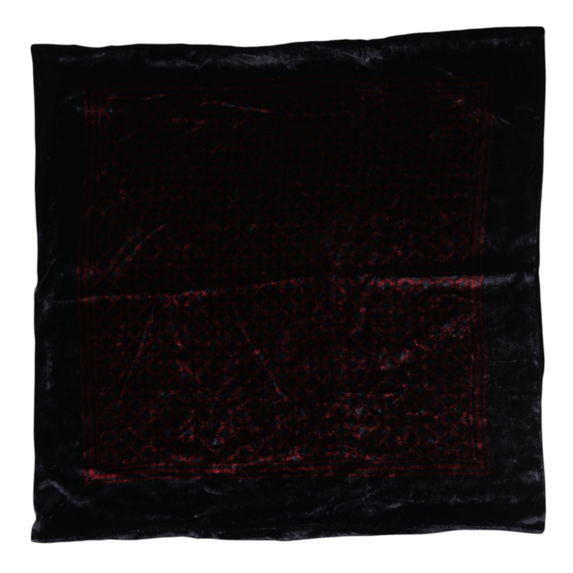 Dolce & Gabbana Black Red Viscose Square Men Foulard Scarf - ClickThatClicks 