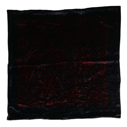 Dolce & Gabbana Black Red Viscose Square Men Foulard Scarf - ClickThatClicks 