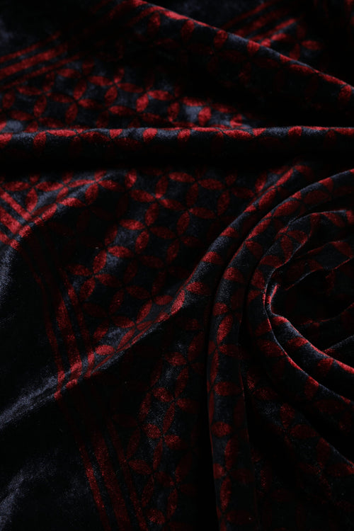 Dolce & Gabbana Black Red Viscose Square Men Foulard Scarf - ClickThatClicks 