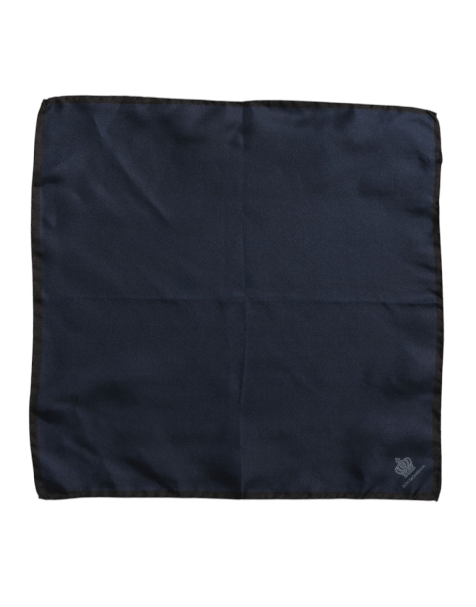 Dolce & Gabbana Blue DG Crown Silk Square Men Foulard Scarf - ClickThatClicks 