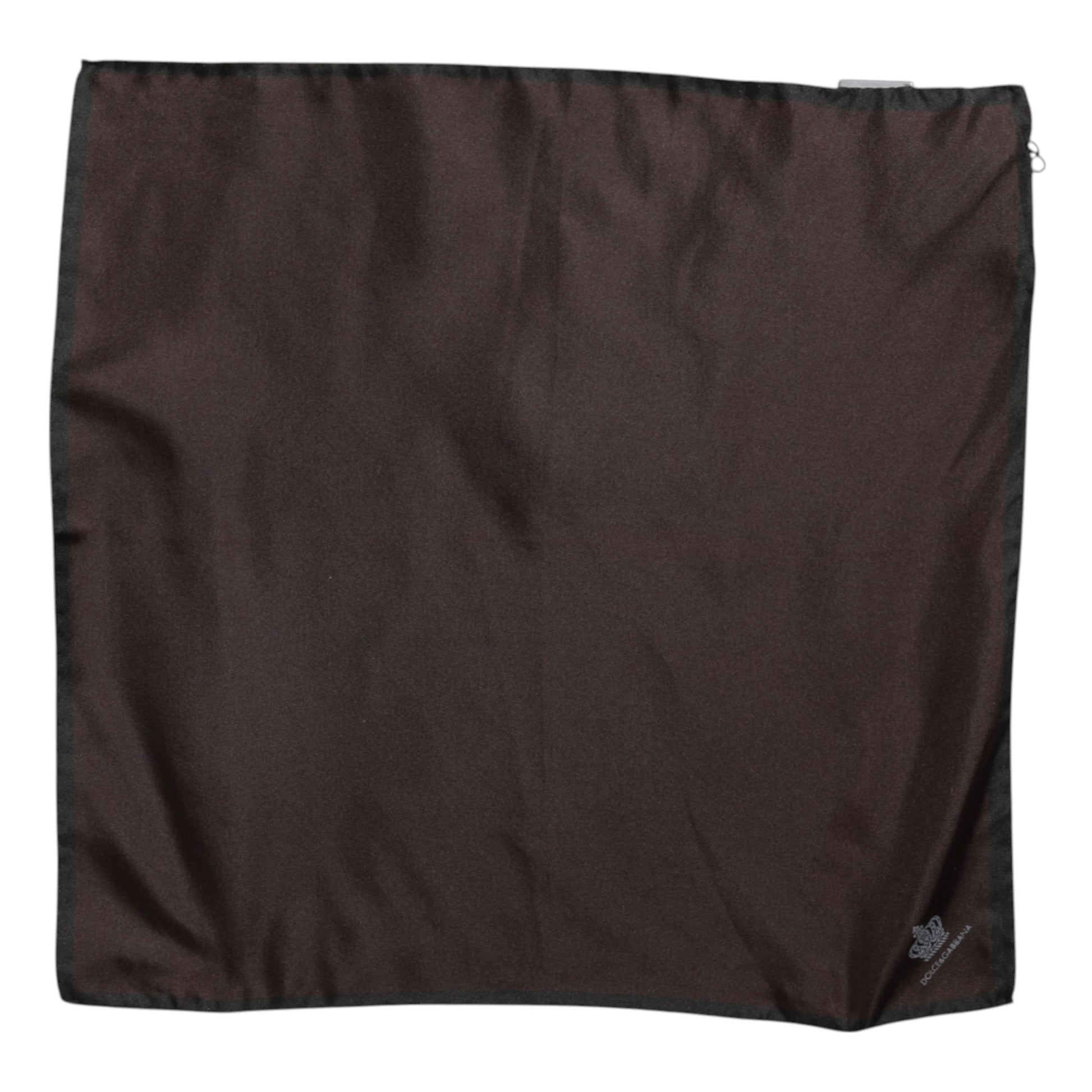 Dolce & Gabbana Brown DG Crown Silk Square Men Foulard Scarf - ClickThatClicks 