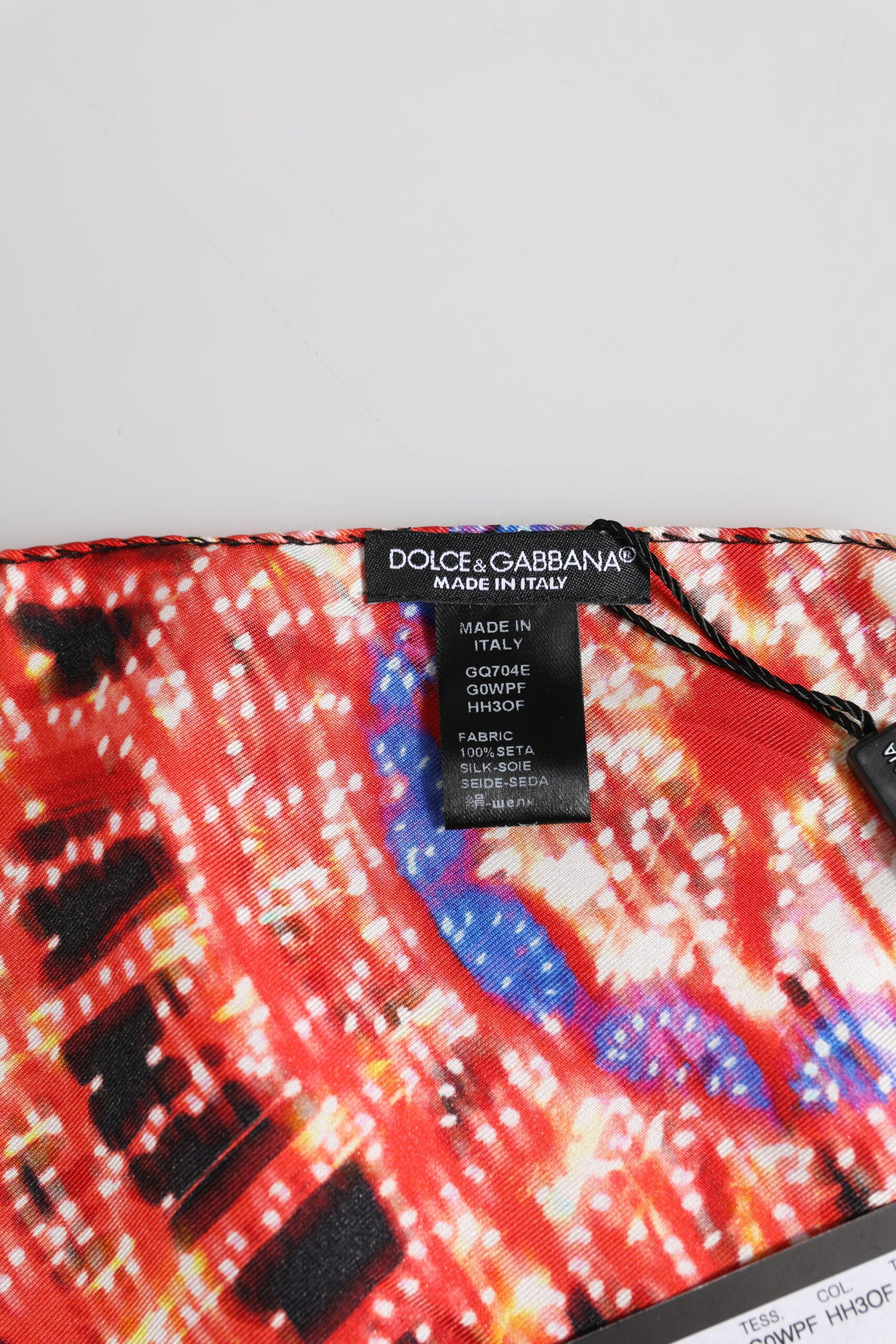 Dolce & Gabbana Black Multicolor Print Square Foulard Scarf - ClickThatClicks 