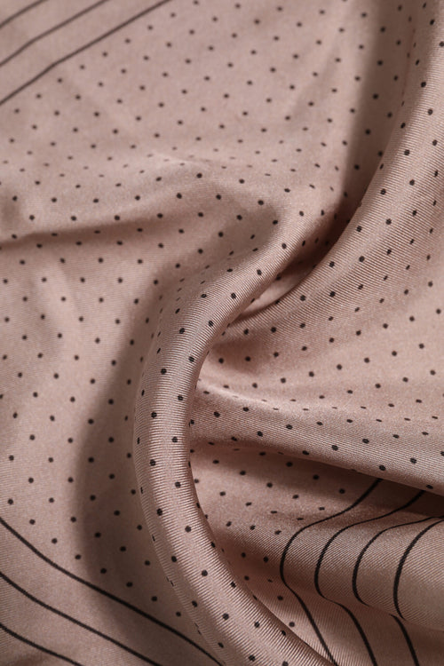 Dolce & Gabbana Beige Dotted Silk Square Men Foulard Scarf - ClickThatClicks 
