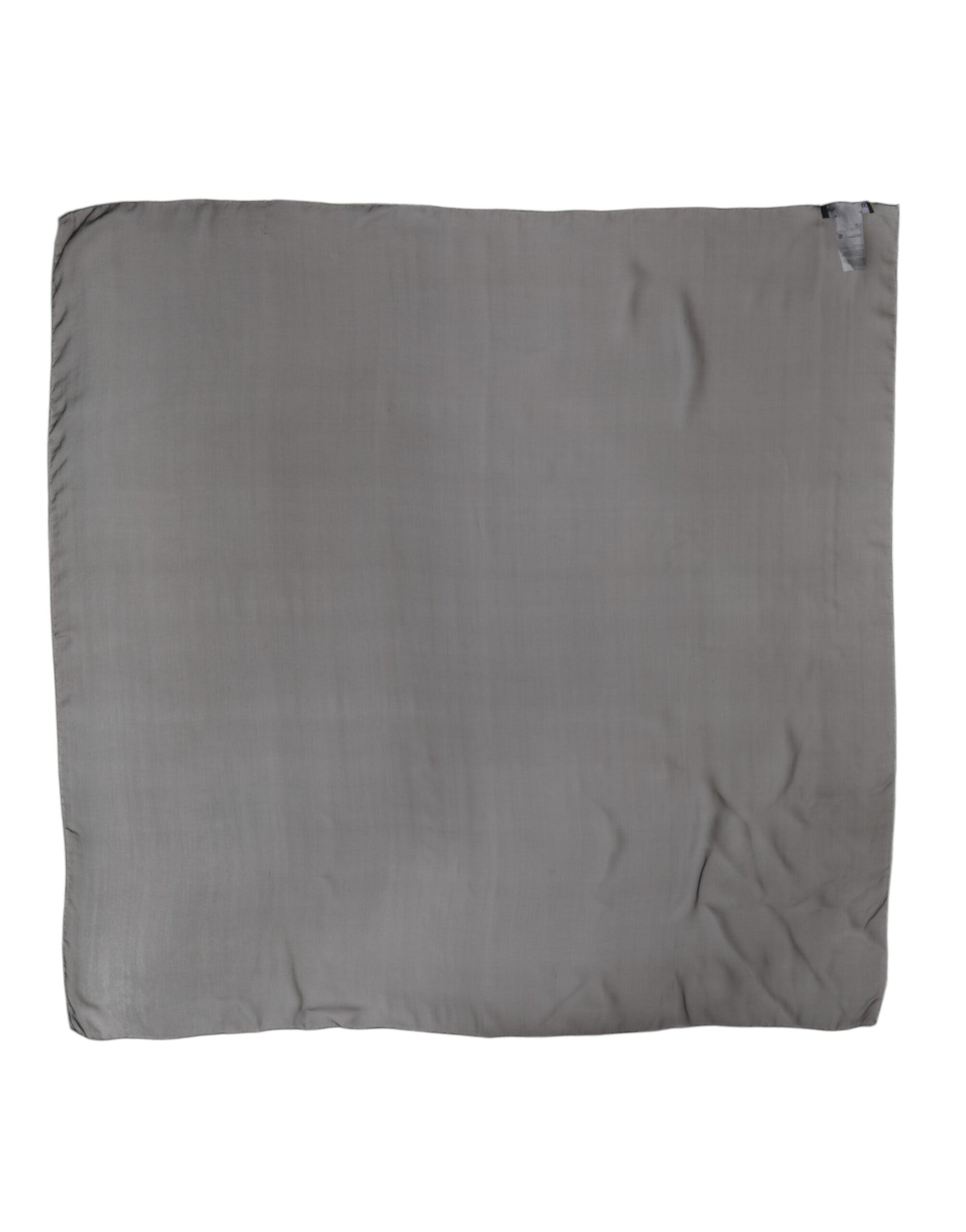 Dolce & Gabbana Gray Black Silk Square Women Foulard Scarf - ClickThatClicks 
