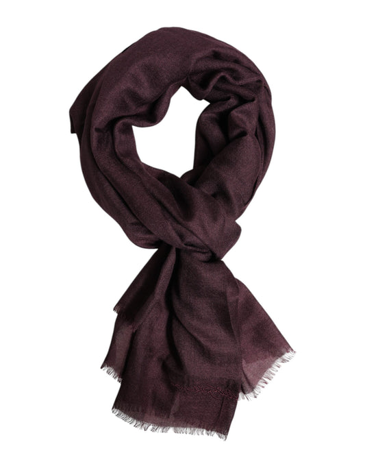 Dolce & Gabbana Maroon Cashmere Neck Warmer Wrap Shawl Scarf - ClickThatClicks 