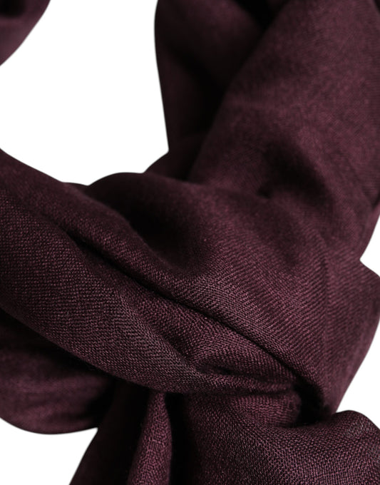 Dolce & Gabbana Maroon Cashmere Neck Warmer Wrap Shawl Scarf