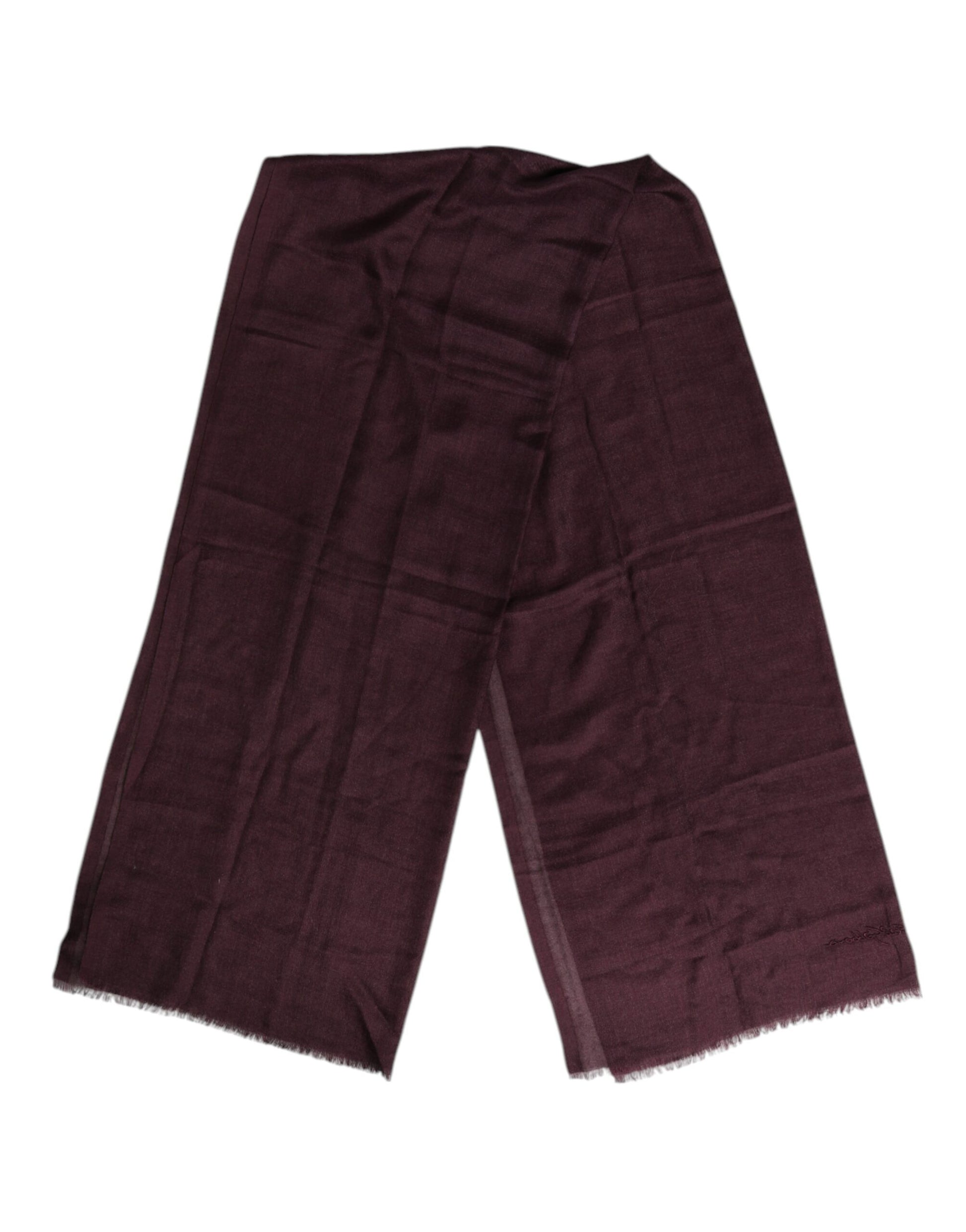 Dolce & Gabbana Maroon Cashmere Neck Warmer Wrap Shawl Scarf - ClickThatClicks 