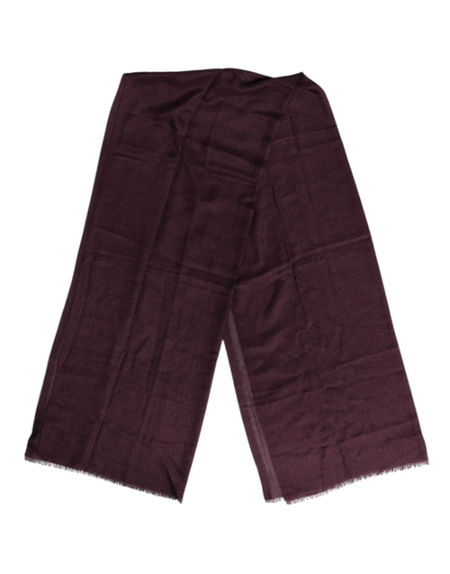 Dolce & Gabbana Maroon Cashmere Neck Warmer Wrap Shawl Scarf - ClickThatClicks 